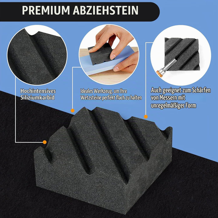 RISEMART Abziehsteine Schleifstein Set für Messer, Professionell Wetzstein Körnung 400/1000 3000/800