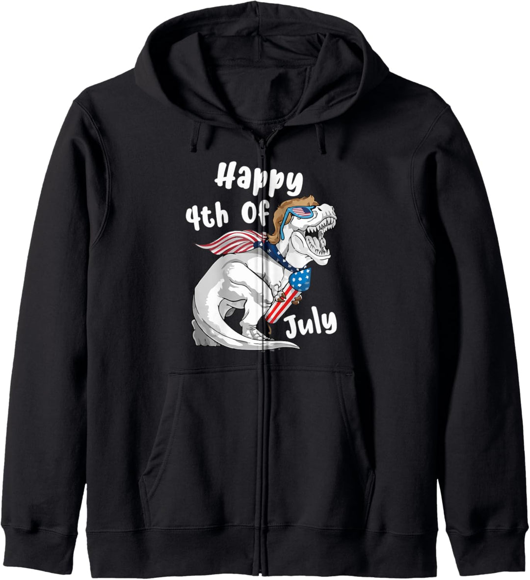 Happy 4th Of July T-Rex Cute Dino Dinosaur Lover Kapuzenjacke