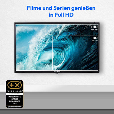 MEDION E12421 (MD 20113) 59,9 cm (24 Zoll) Full HD Fernseher (Triple Tuner Receiver, 12V KFZ Car-Ada