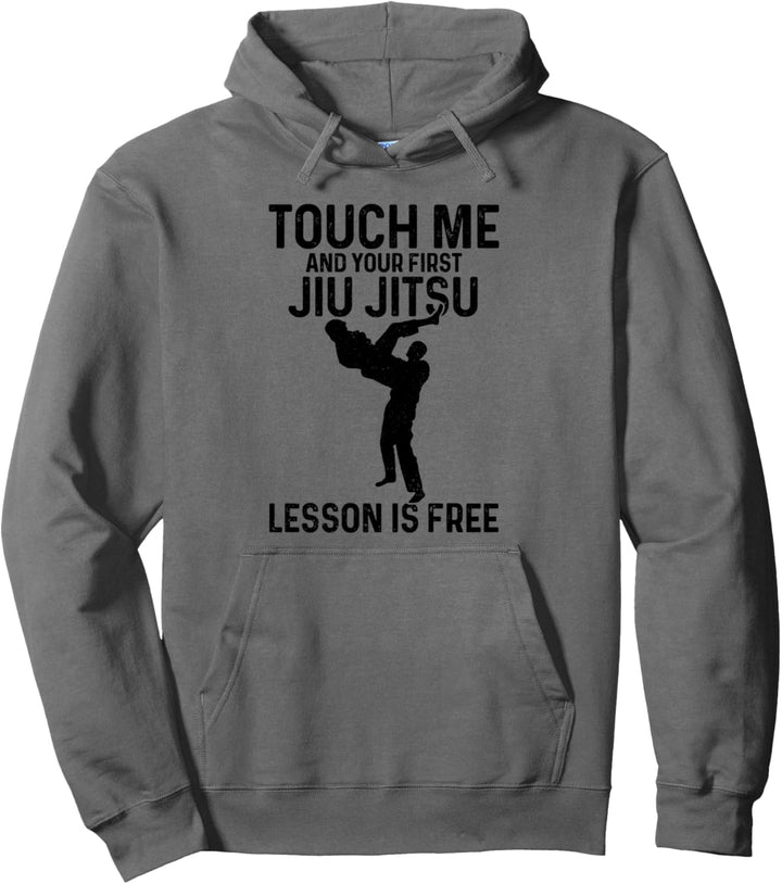 Jiu Jitsu Your First Lesson Is Free Kampfsport Lustig MMA Pullover Hoodie
