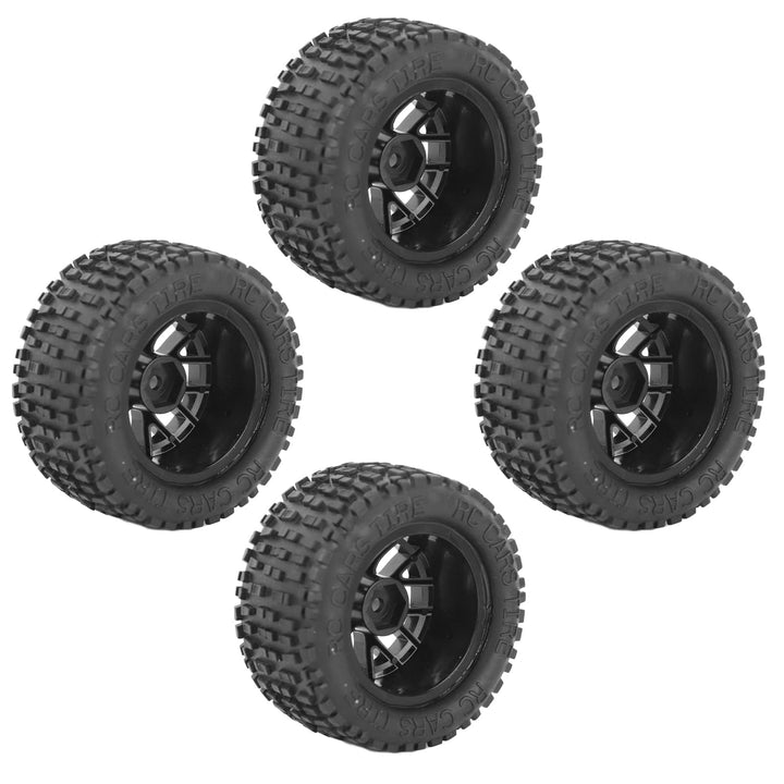 SUNGOOYUE RC Gummireifen, 4 Stück Universal Truck Wheel RC Ersatzteil für 1:14 1:16 1:18 Automodell