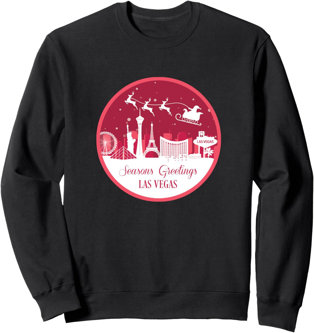 Las Vegas Weihnachts-Stadtbild Urlaubssouvenir Sweatshirt