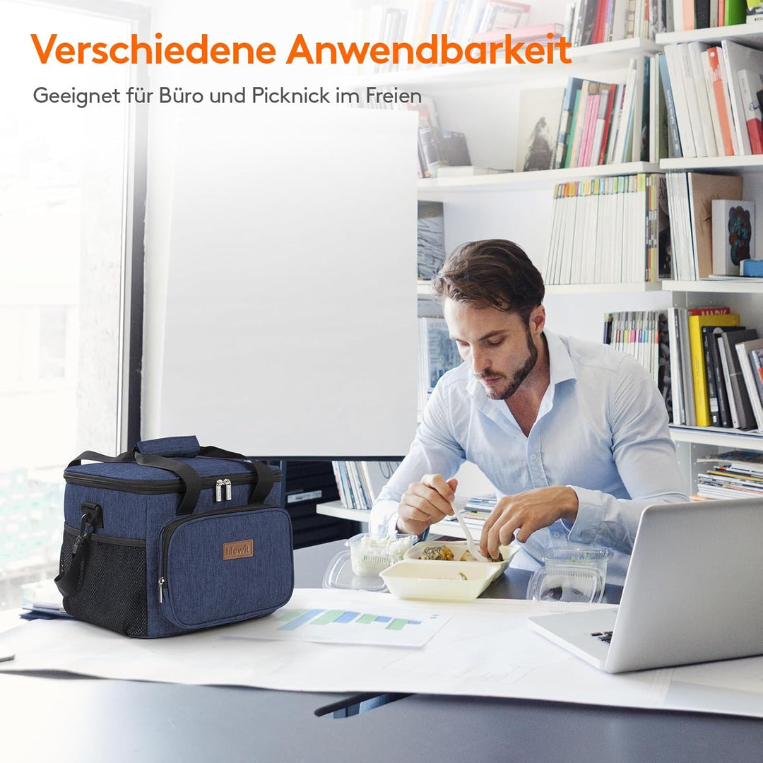 Lifewit Grosse Kühltasche 24L, Thermotasche Isoliertasche Picknicktasche für unterwegs, Lunchtasche,