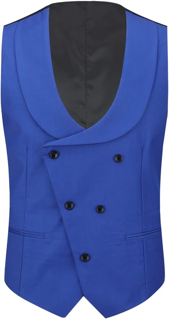 Sliktaa Herren 3 Teilig Anzüge Regular Fit Jacke Weste Hosenanzug für Business Sakko Hose Elastisch