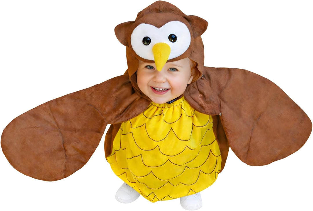 Eulen-Kostüm, F68 74-134, Baby Babies Klein-Kind Kinder-, Eule Uhu Vogel Wald-Tier Kostüm-e Fasching