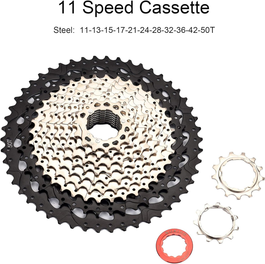 BESNIN Bike Cassette 11 Speed 11_25T/11_28T/11_32T/11_36T/11_40T/11_46T/11_50T MTB Cassette flywheel