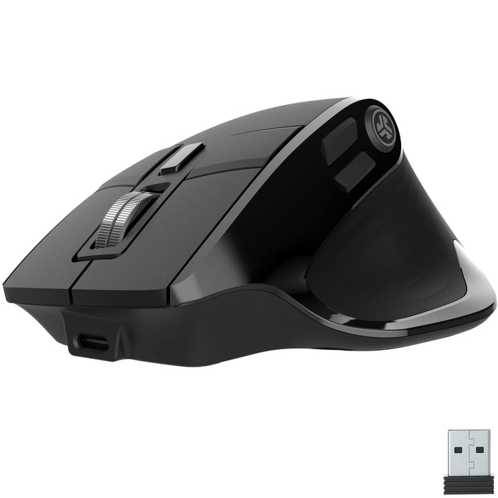 JLab Epic Wireless Mouse - Verbindung über Bluetooth oder USB-Empfänger, ergonomische Bluetooth-Maus