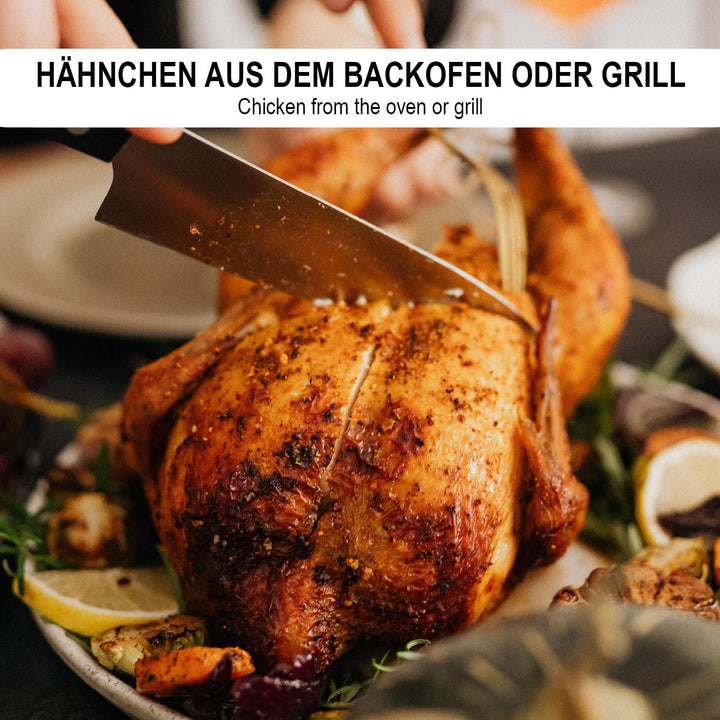 COM-FOUR® 2x BBQ Hähnchenbräter für perfekte Grillhähnchen, Geflügelhalter zum Garen von Brathähnche