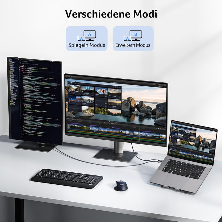 Acer USB C auf Displayport Kabel (8K@60Hz, 4K@240Hz), Typ-C Thunderbolt 3/4/5 auf DP 1.4 (HDR, MST,