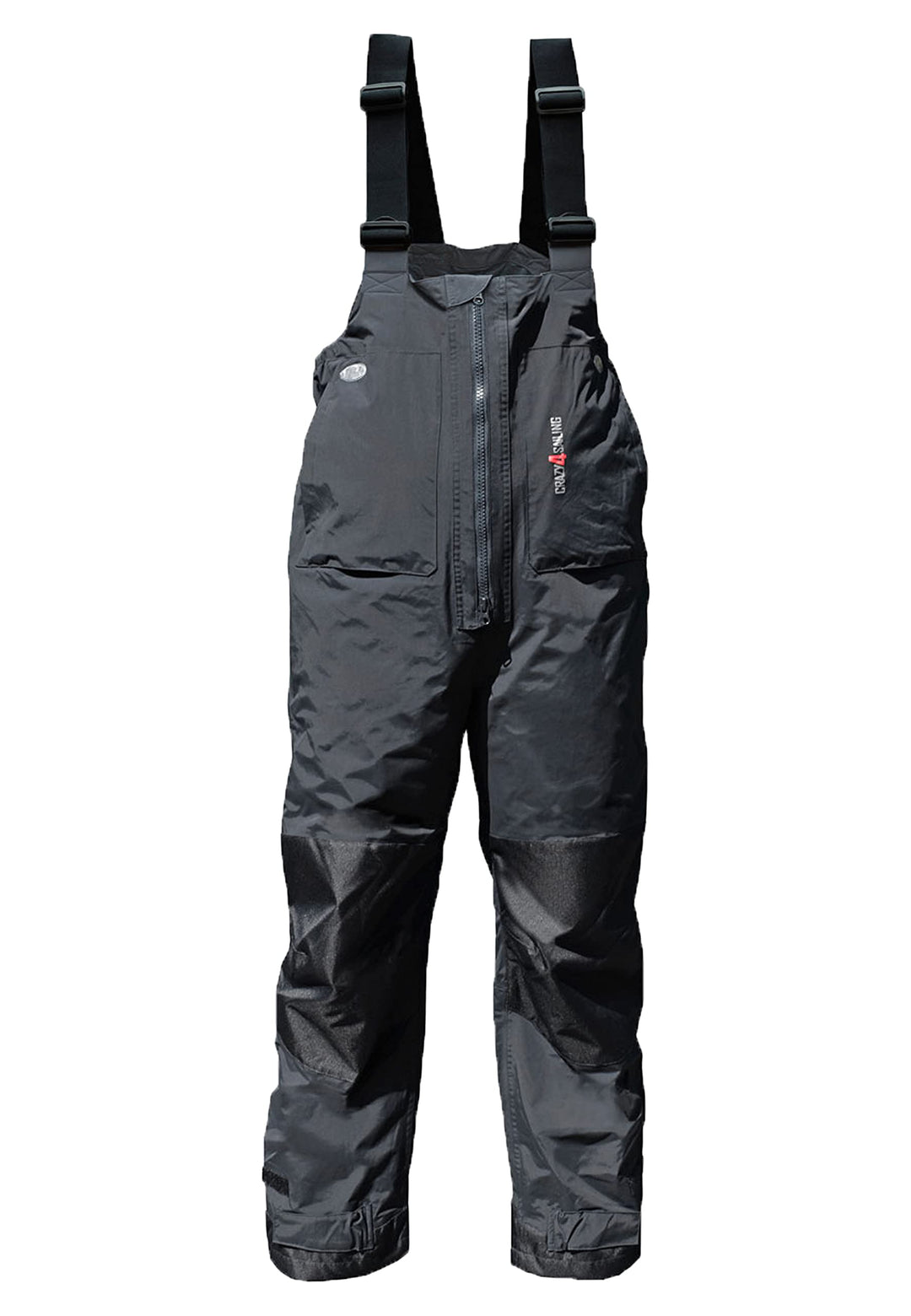crazy4sailing Herren Segelhose Bergen Lange Latzhose wasserdicht, Carbon/Schwarz