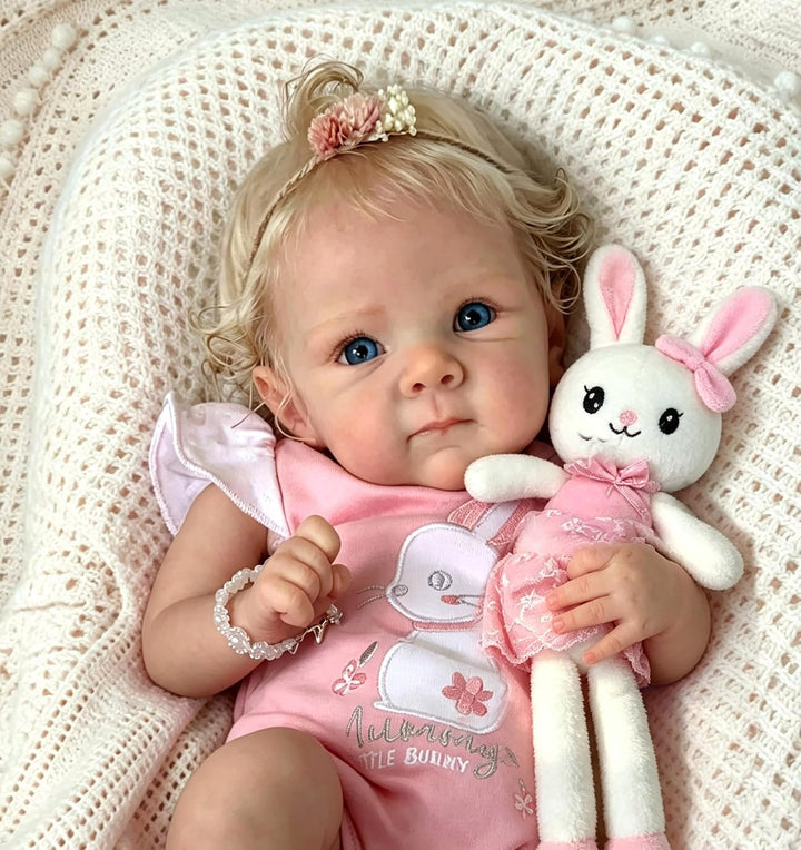 Zero pam Reborn Baby Vollsilikon Lebensecht,Reborn Baby Mädchen, 48CM Lebensechte Babypuppen Wie Ech