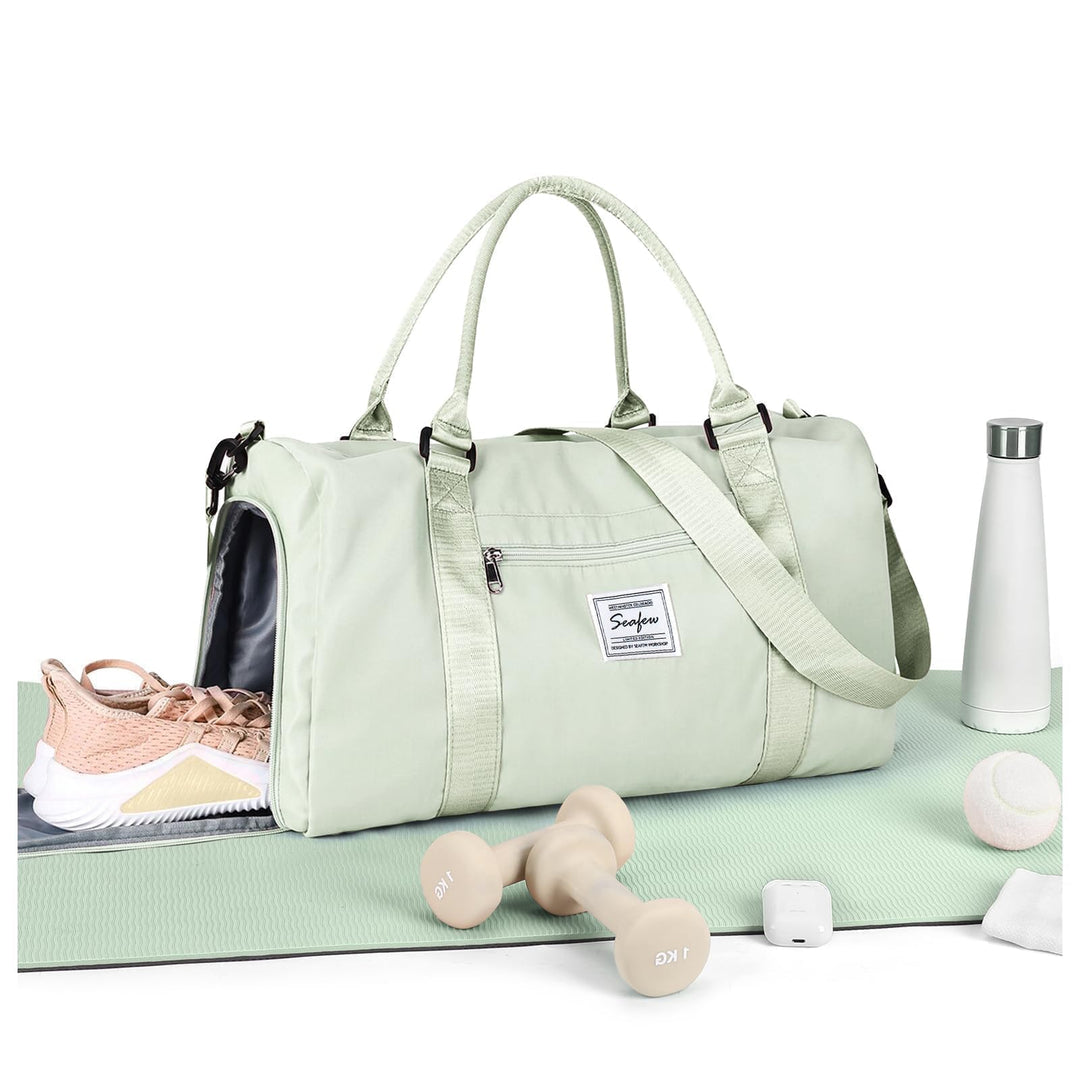 HYC00 Sport Duffel Bag Damen Herren Handgepäck Sporttasche mit Nassfach &amp; Schuhfach, Reisetasche Dam