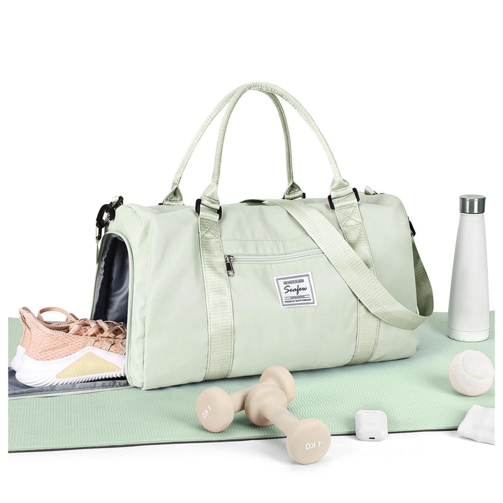 HYC00 Sport Duffel Bag Damen Herren Handgepäck Sporttasche mit Nassfach &amp; Schuhfach, Reisetasche Dam