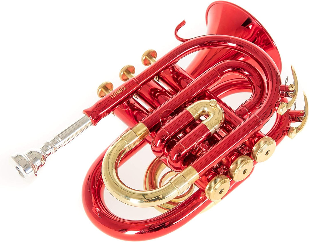 Roy Benson Bb Taschen -Trompete MOD.PT-101R rot lackiert, inkl. Etui, PT-101R