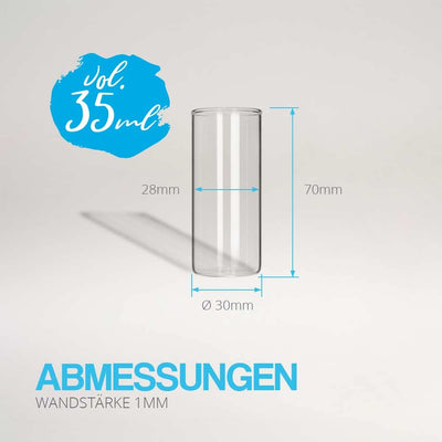 Tuuters 25x Gewürzgläser mit Korken (dunkelbraun) im Set, aus Glas, kleine Gewürzbehälter (70 x Ø30