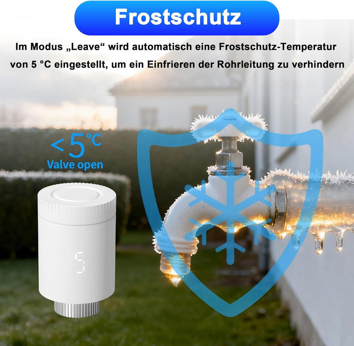 Smart Thermostat-Heizkörperthermostat, Thermostatisches Heizkörperventil, Kompatibel mit Alexa/Googl
