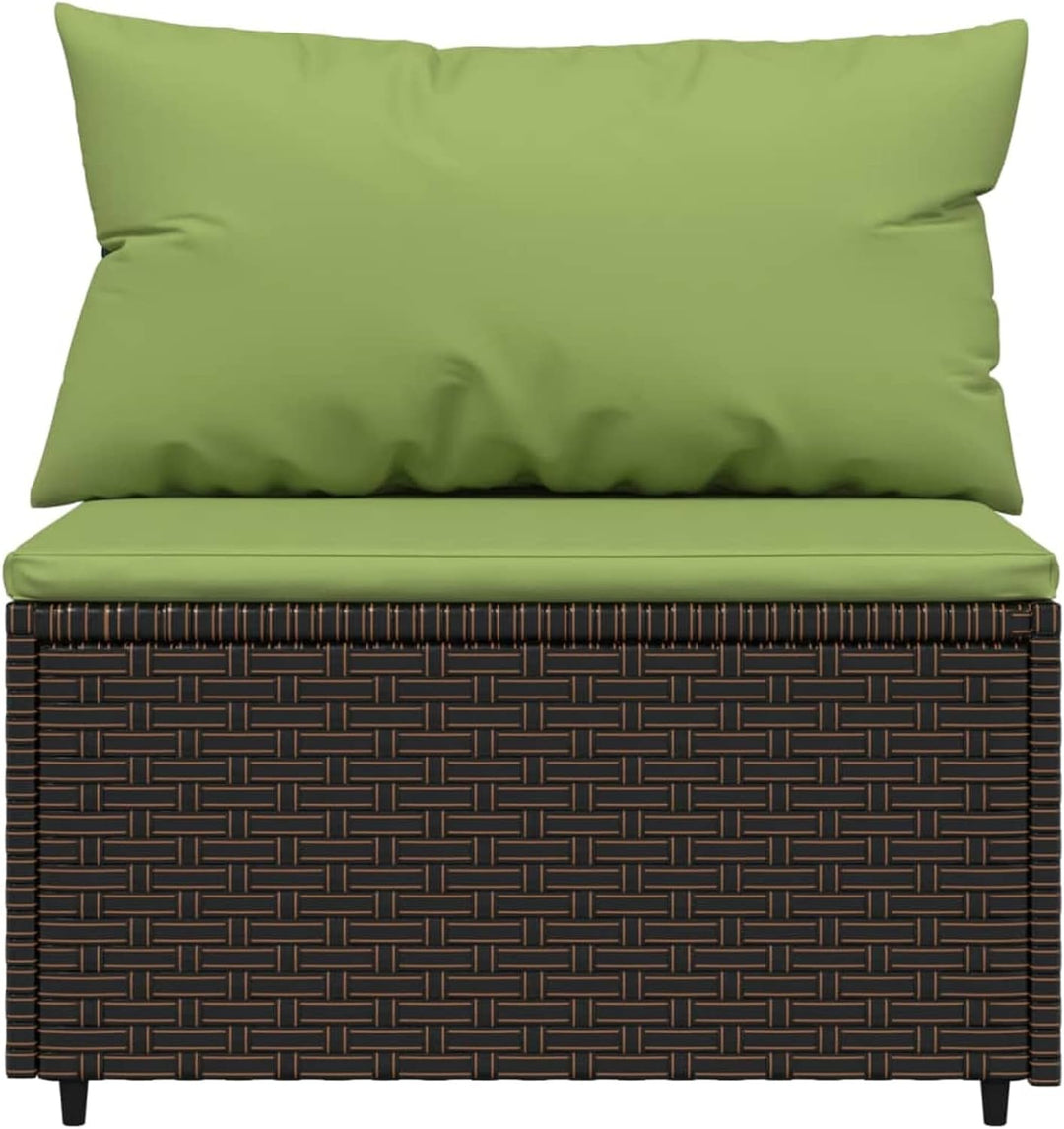 Tidyard 3-TLG. Balkonlounge Set Rattan, Gartensofa Rattansofa Gartenlounge Ecksofa Mittelsofa Sofa m
