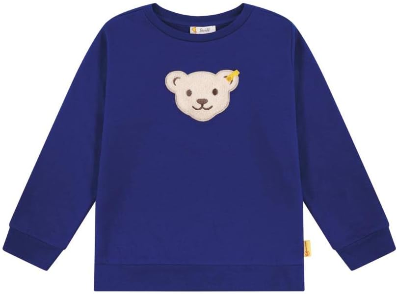 Steiff Jungen Langarm Sweatshirt 128 Sodalite Blue, 128 Sodalite Blue