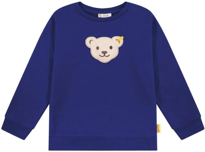 Steiff Jungen Langarm Sweatshirt 128 Sodalite Blue, 128 Sodalite Blue