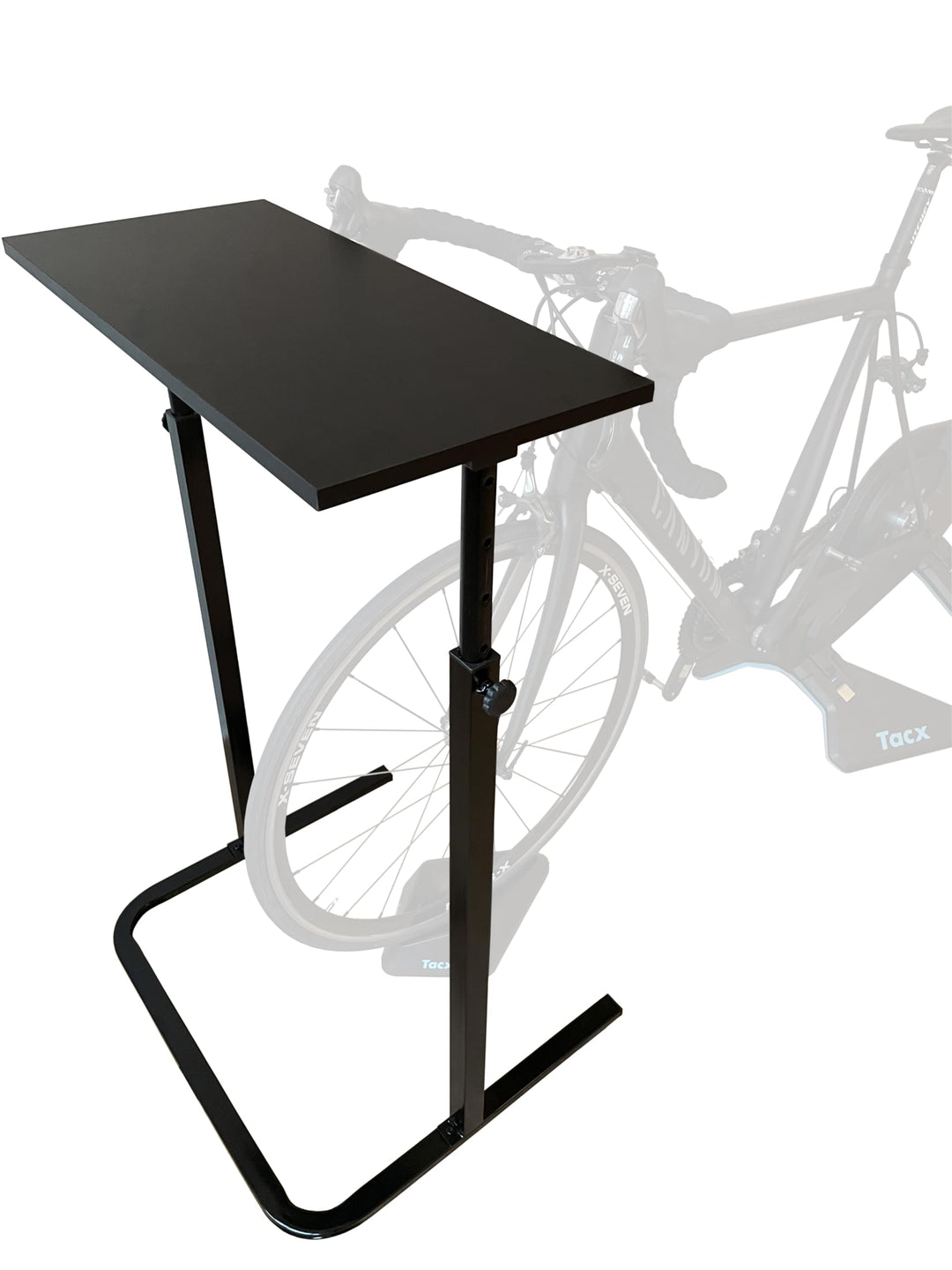 foto-kontor Fahrradtisch für Fahrrad Rollentraining Tisch höhenverstellbar Indoor Rad Training Rolle