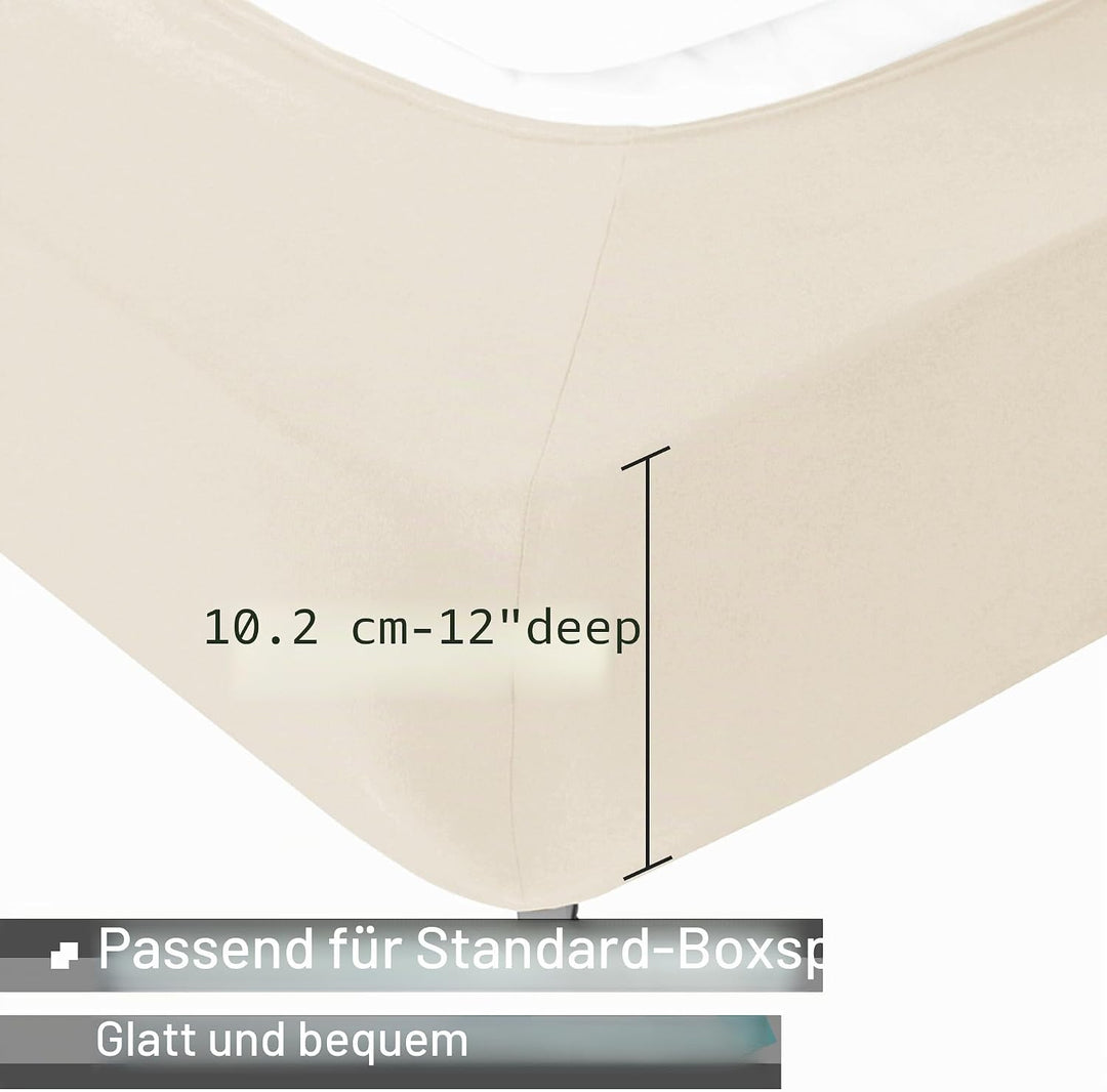 Boxspring-Bezug, King-Size-Bett, Jersey-Strick und dehnbar, 4 Seiten, für Hotel und Zuhause, King-Si