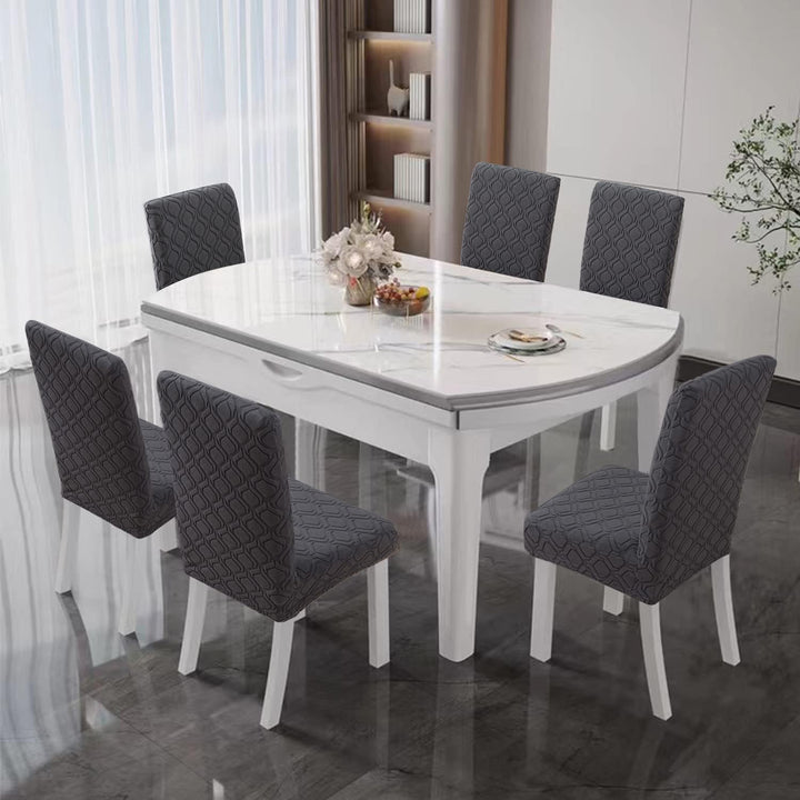 LANSHENG Stuhlhussen 4er Set, Stretch Stuhlhussen Schwingstühle, Abnehmbarer Waschbarer Stuhlbezug f