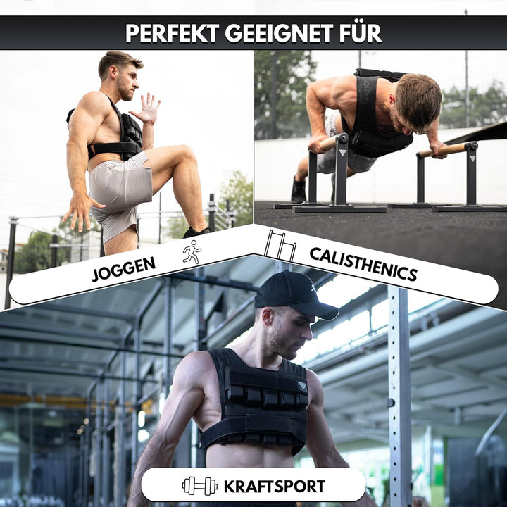 GORNATION® Gewichtsweste | Kompakte & verstellbare Gewichte für Fitness, Calisthenics & Krafttrainin