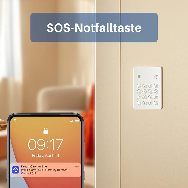 Chuango KP-700 - Kabelloses RFID Keypad zum EIN- und Ausschalten von Chuango Alarmsystemen, 12 V