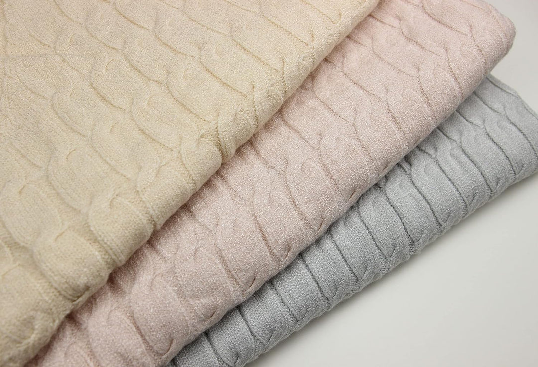 Ever Bloom Damen Strick Poncho, Capes mit Rundhals, Strickponcho Umhang Für Frauen Zopfmuster, Grobs