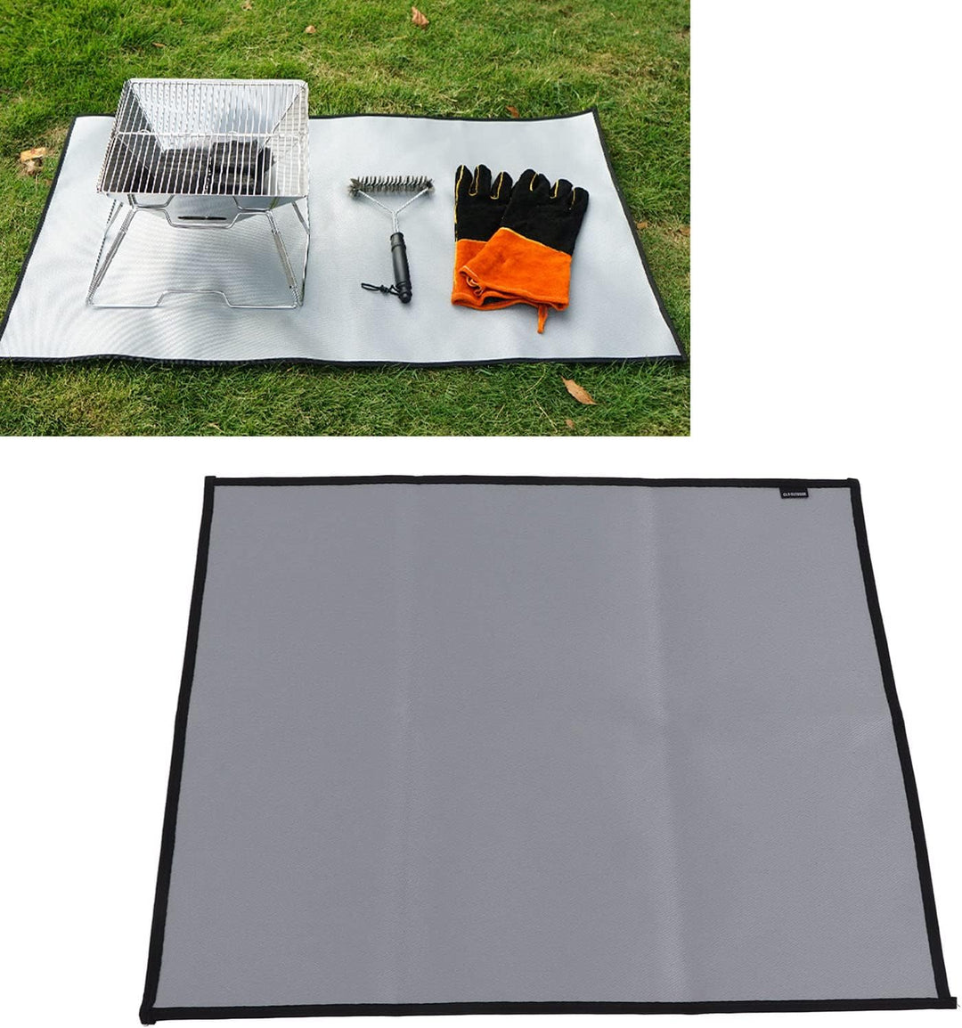 Yosoo Feuerstellenmatte, Feuerfeste Matte, Grillmatte, Feuerstellenmatten, Wärmeisolierende Unterlag