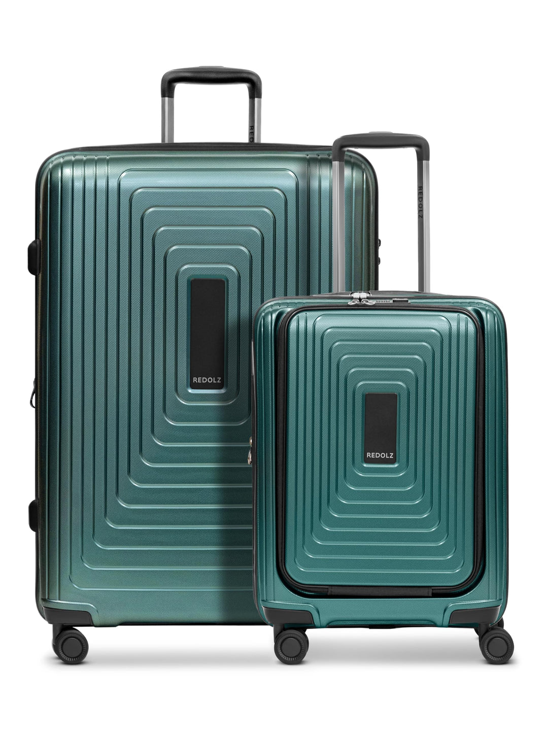REDOLZ Hartschalen Koffer-Set 2-teilig Laptopfach L | 40 x 23 x 55 cm, 52 x 34 x 77 cm, Dehnfalte, P