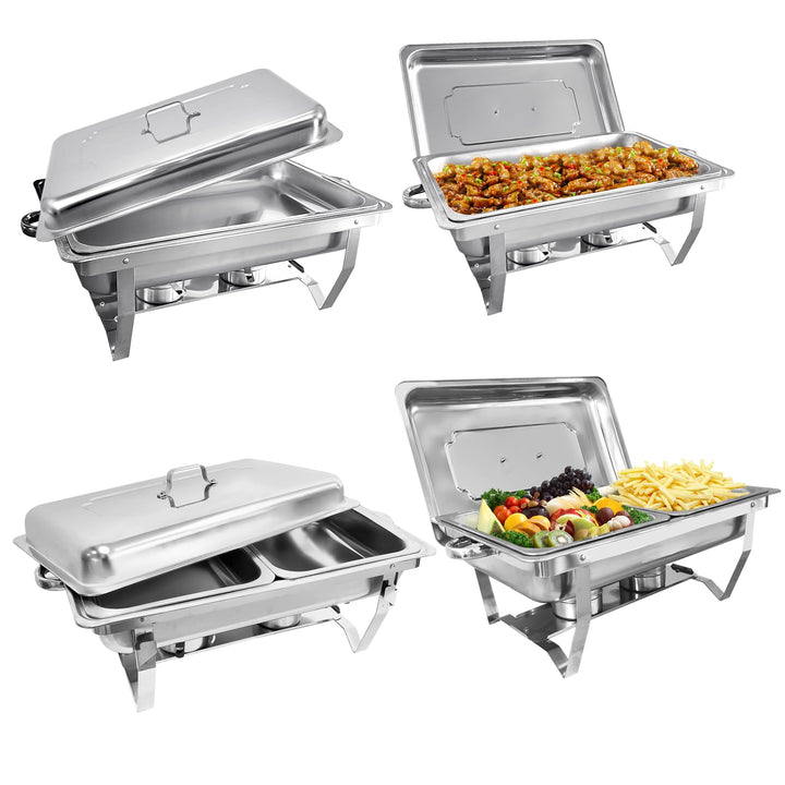 Chafing Dish Profi Set Toulouse, Edelstahl Warmhaltebehälter, Speisewärmer, Rechaud, Chafing Dishes