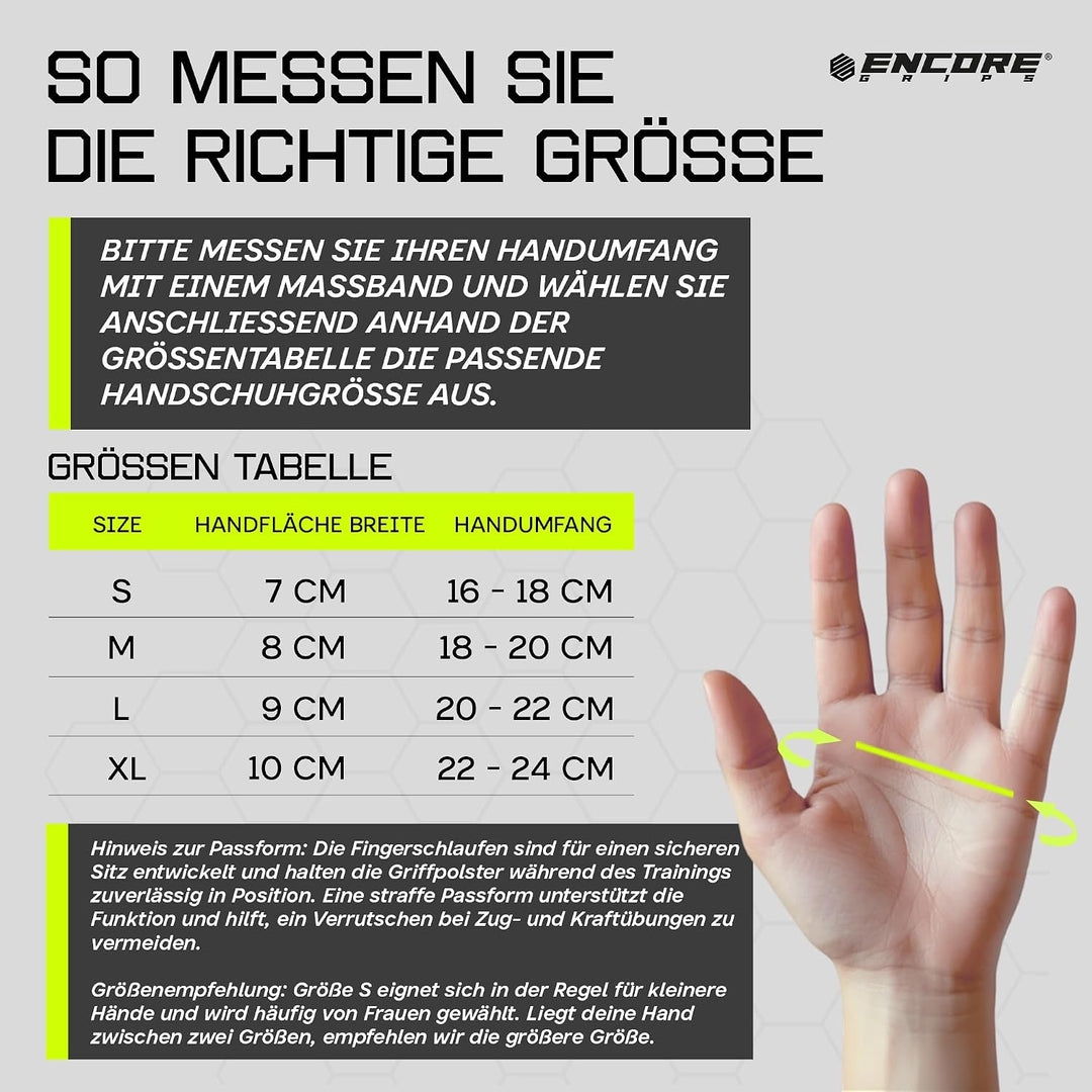 Encore Grips Griffpolster Kraftsport – Griffhilfen &amp; Grip Pads für Krafttraining, Bodybuilding &amp; Kli