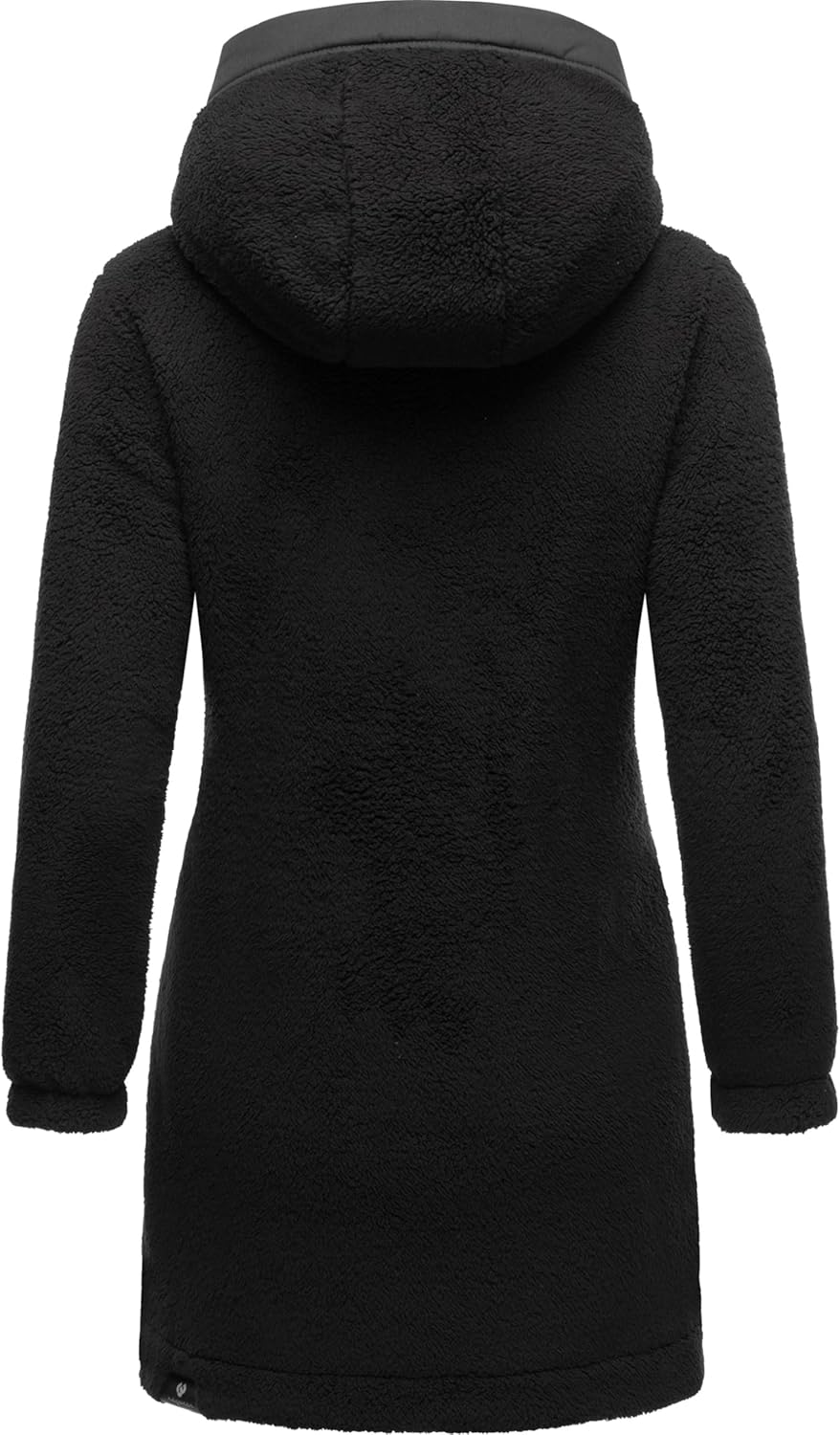 Ragwear Damen Fleecejacke kurze Teddyfleece-Jacke warm mit Kapuze Cousy XS-6XL 4XL Black24, 4XL Blac