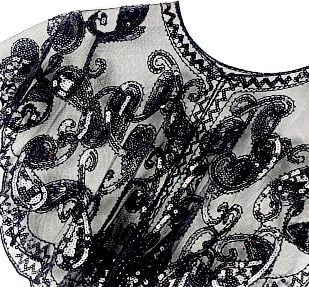 XDGBGFN 20er Jahre Schal Abendumhang, Ein Schal Abendkleid mit Pailletten, Retro Kostüm Accessoires
