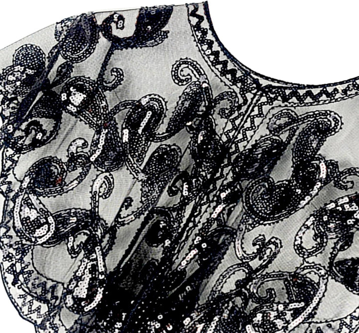 XDGBGFN 20er Jahre Schal Abendumhang, Ein Schal Abendkleid mit Pailletten, Retro Kostüm Accessoires