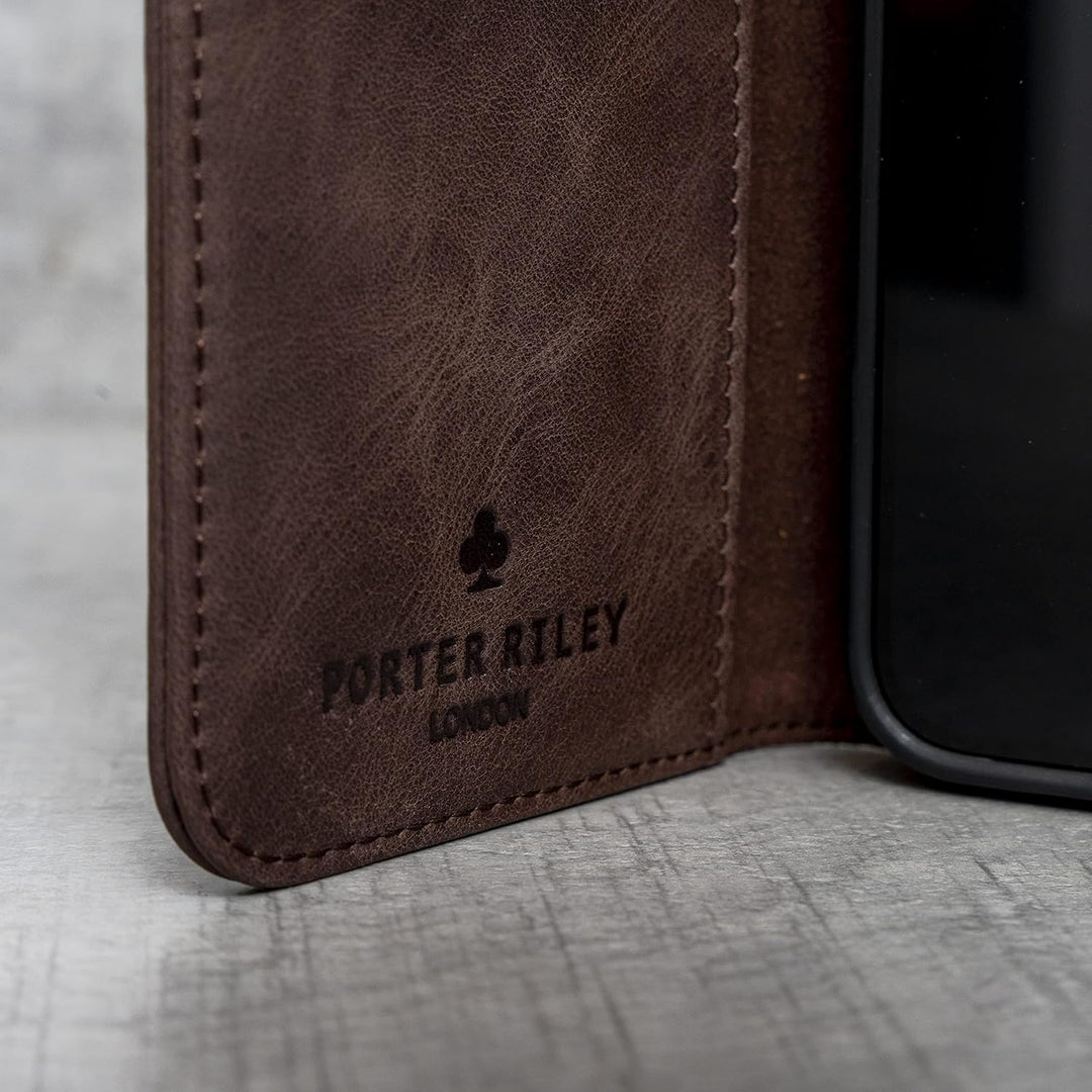 Porter Riley - Lederhülle für Samsung Galaxy S20 Plus. Premium Echtleder Standhülle/Cover/Brieftasch