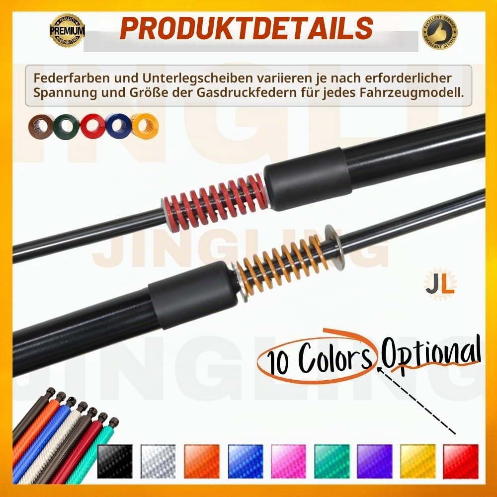 JINGLING Automatische Heckklappendämpfer für Golf Mk7&Mk7.5 2012-2021 531MM 5G6827550C 520N mit Gasd