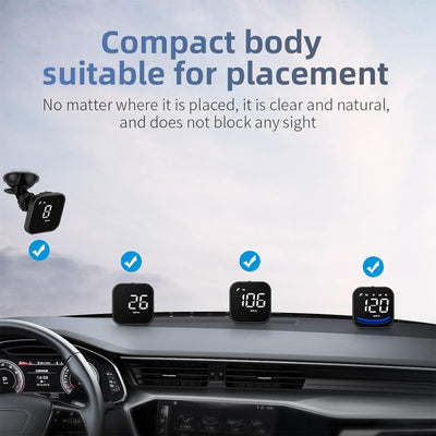 Geloo Auto HUD Head Up Display, Universell KMH & MPH Digital GPS Geschwindigkeitsmesser Smart Tachom