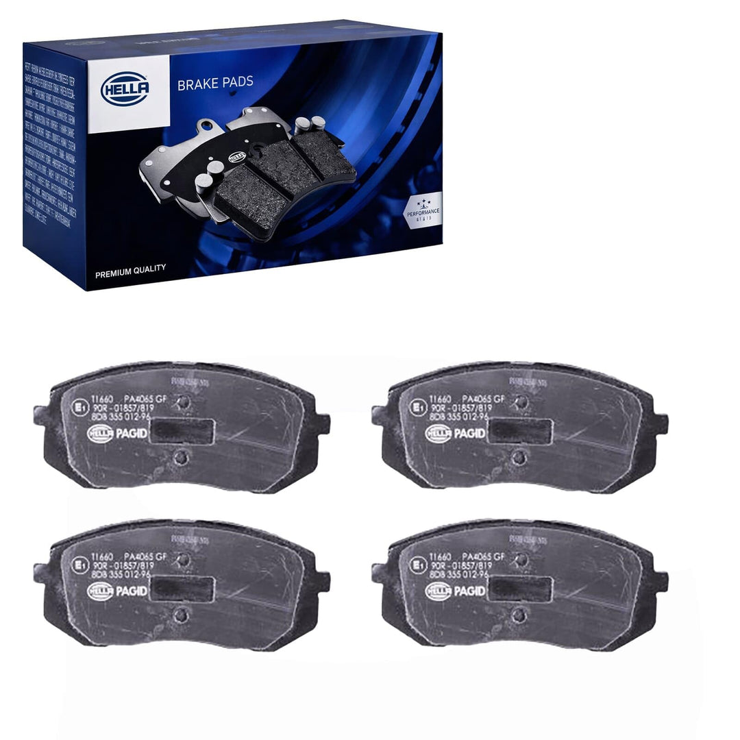 HELLA PAGID 8DB 355 012-961 Bremsbelagsatz - T1660 - Dicke/Stärke: 16.6mm - mit akustischer Verschle