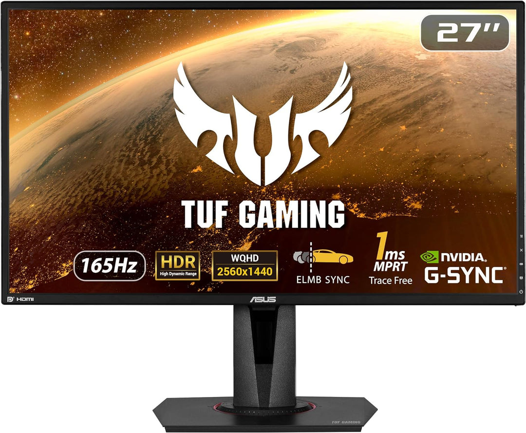 ASUS TUF Gaming VG27AQZ - 27 Zoll WQHD Monitor - 165 Hz, 1ms MPRT, G-Sync kompatibel, HDR 10 - IPS P