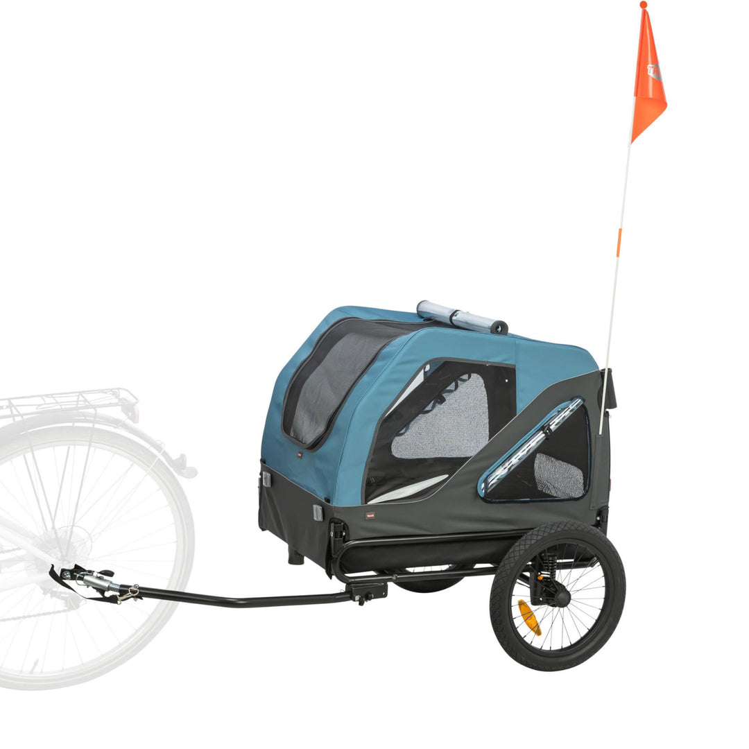 TRIXIE Hunde Fahrradanhänger - blau/grau M, M