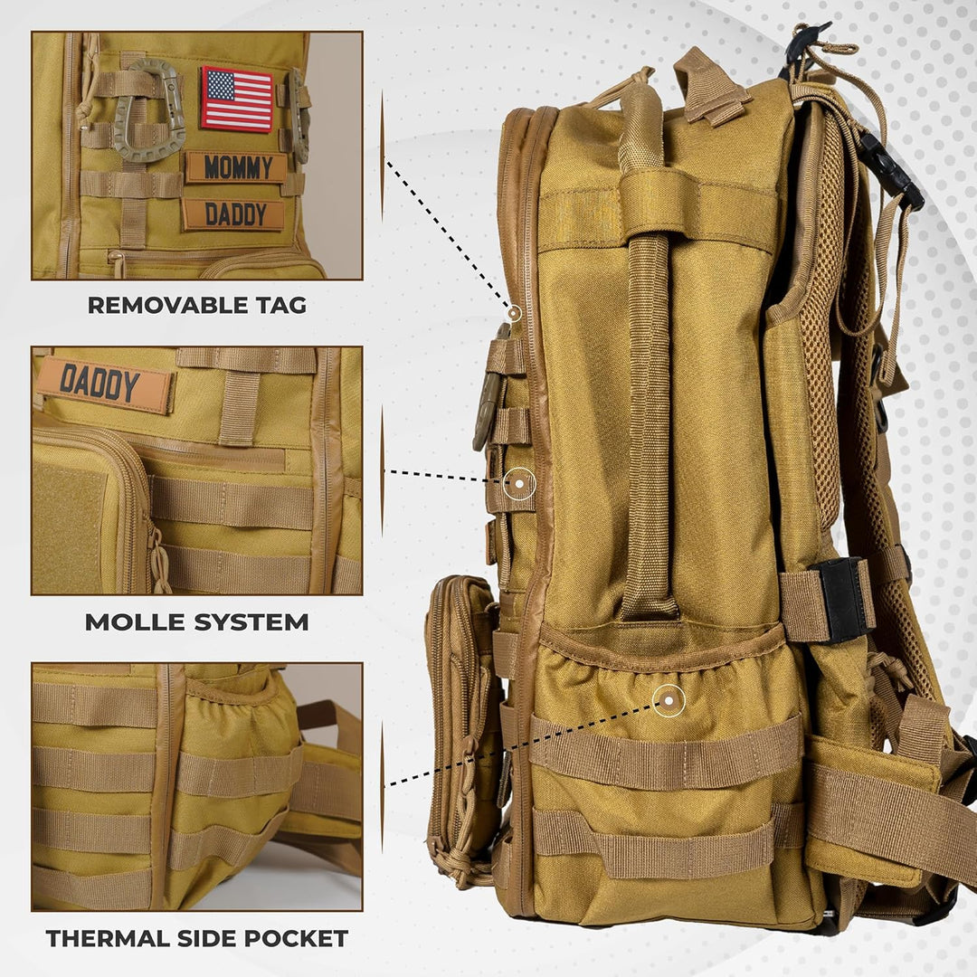 Mossa tactical baby gear Braun, Braun