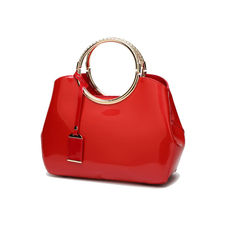 Coolives Damen Handtasche Tasche Henkeltasche aus PU-Lackleder Hochzeitstasche Schultertasche Umhäng