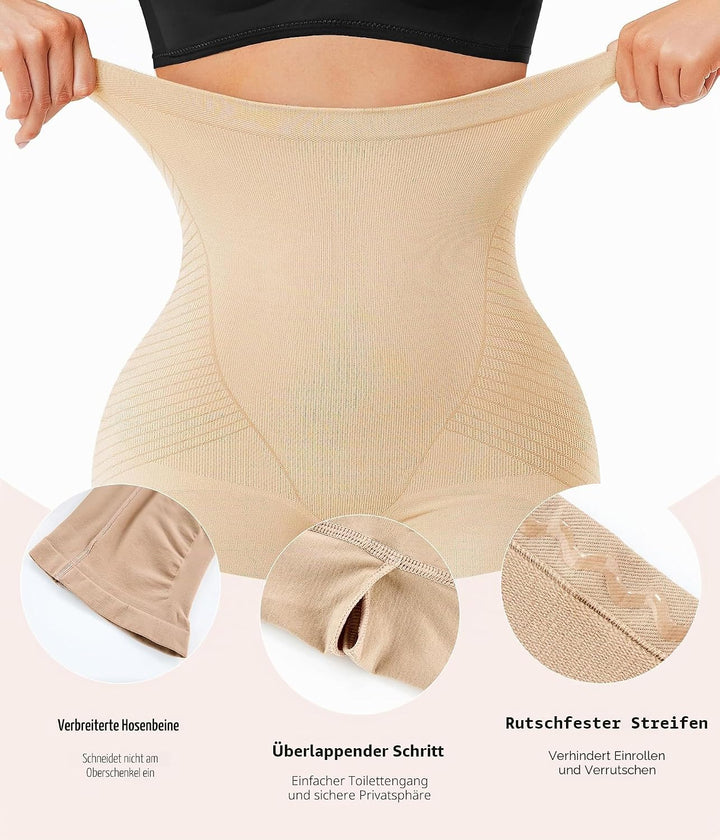 KUMAYES Bauchweg Unterhose Damen Hohe Taille Shapewear Nahtlose Miederhose Bauchkontrolle Höschen Sh