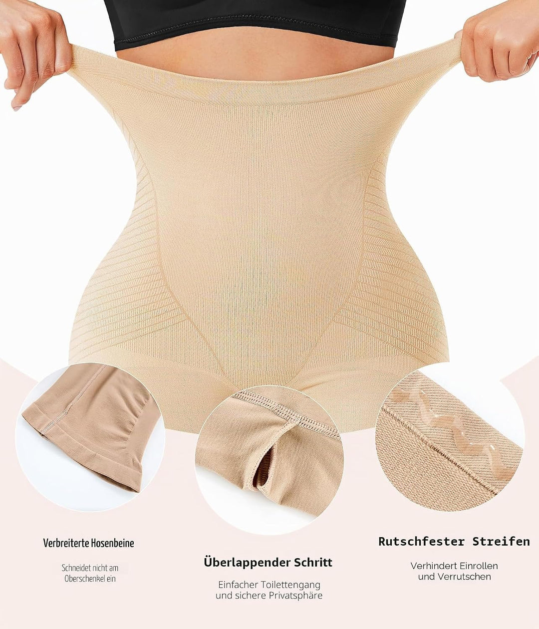KUMAYES Bauchweg Unterhose Damen Hohe Taille Shapewear Nahtlose Miederhose Bauchkontrolle Höschen Sh