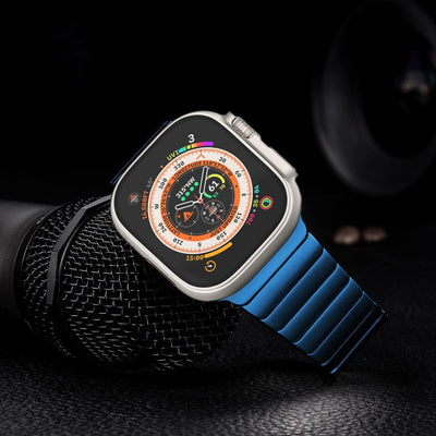 NewWays 49mm 45mm 44mm 42mm Kompatibel mit Apple Watch Armband,Edelstahl Gliederarmband Ersatzarmbän