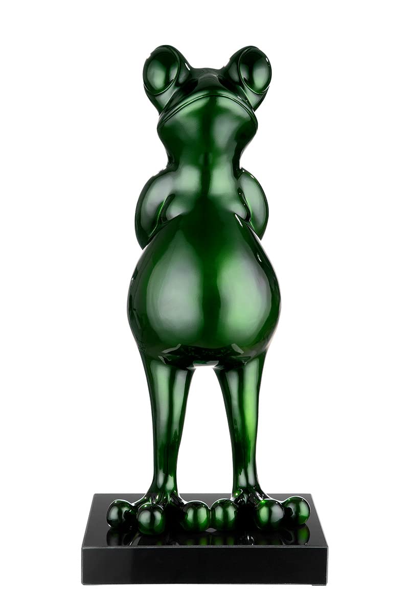 Casablanca modernes Design GILDE Poly Skulp Frog grün metallic H65cm Höhe 68 cm Grün, Höhe 68 cm Grü