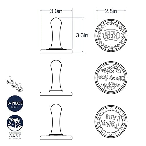 Nordic Ware NW 01280 Greetings Cast Stamp Keksausstecher, Aluminium, Grau-Braun Greetings (Grüsse),