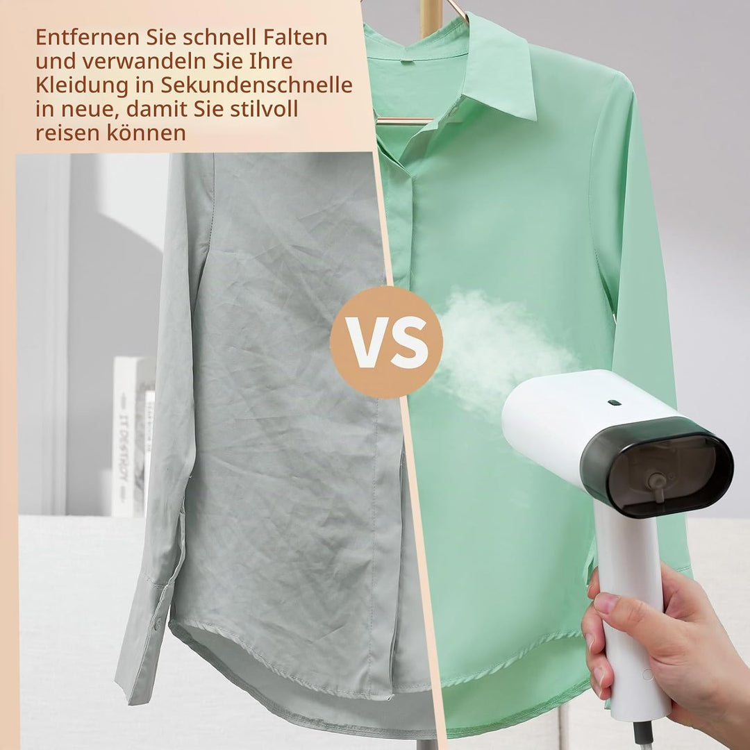 Dampfer für Kleidung,Handdampfer mit horizontalem und vertikalem Dampfen, 20s Aufheizen 120ml Wasser